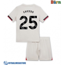 Fotballdrakt Barn Chelsea Moises Caicedo #25 Bortedraktsett 2025-26 Kortermet (+ Korte bukser)